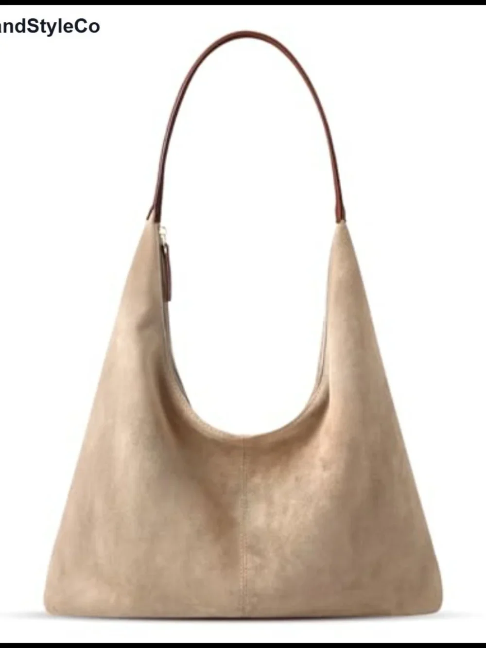 Faux Suede Slouchy Hobo Shoulder Bag for Women